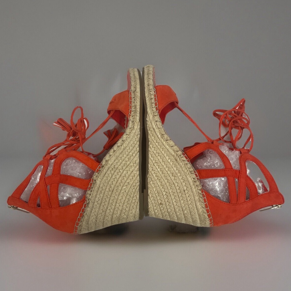 Vince Camaro Stylish Orange Wedge Sandals size 9M - Picture 6 of 10